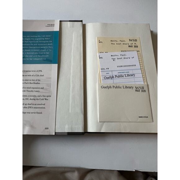 The Lost Diary of M by Paul Wolfe Library Book - Picture 4 of 9